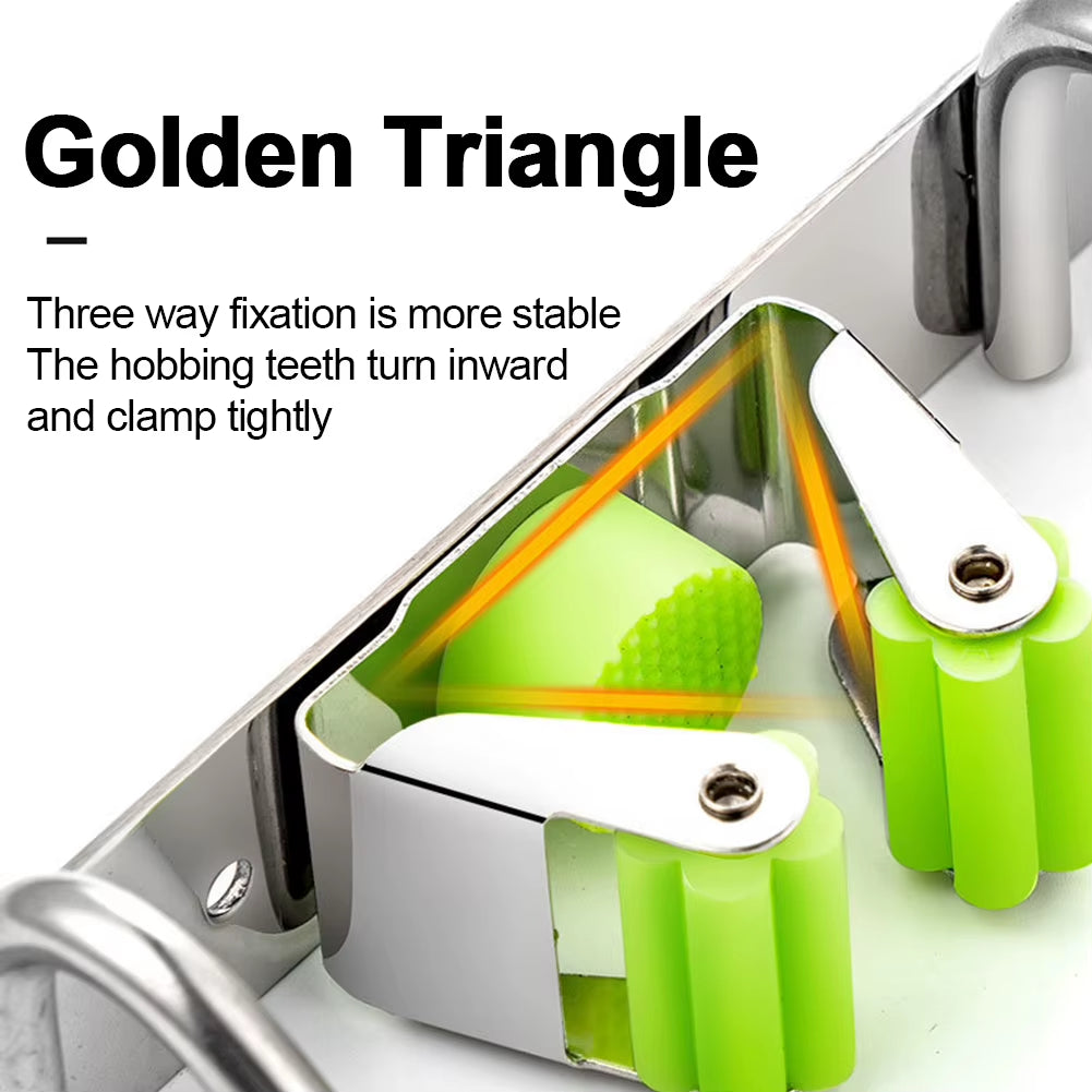 GripLock™ Stainless Steel Wall Mount Mop & Broom Holder – Space-Saving Hook for Kitchen & Bathroom Organization
