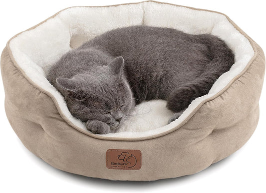 Small Dog Bed Washable,Round Cat Beds for Indoor Cats,20In Came | Soft Plush Pet Bed,Dog Beds for Small Dogs for Puppy and Kittens,Anti-Slip Bottom,Easy to Clean
