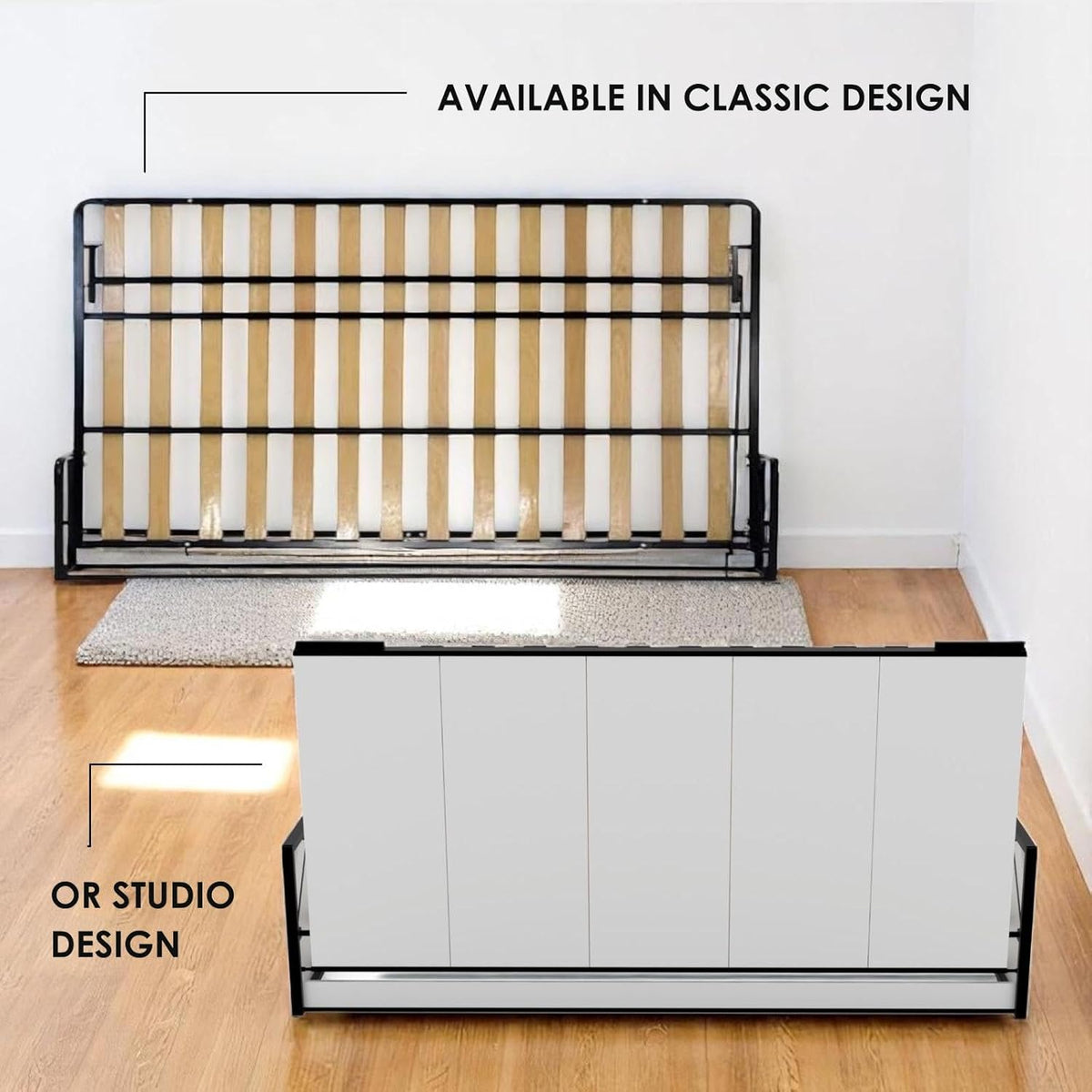 Murphy Bed - Murphy Bed Queen - Folding Bed - Horizontal - 60" X 80" - Classic